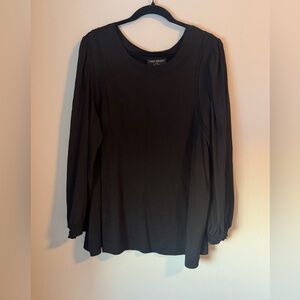 Lane Bryant Black Women's Top with Crochet Detail